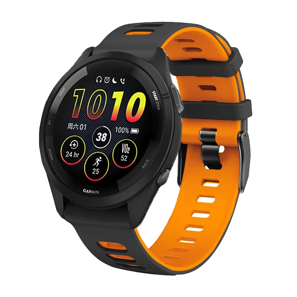 Correa de 22mm para Garmin Forerunner 965 265 745 255M Correa de reloj pulsera de silicona Vivoactive 4 Venu 2 pulseras de repuesto Correa - imagen 3