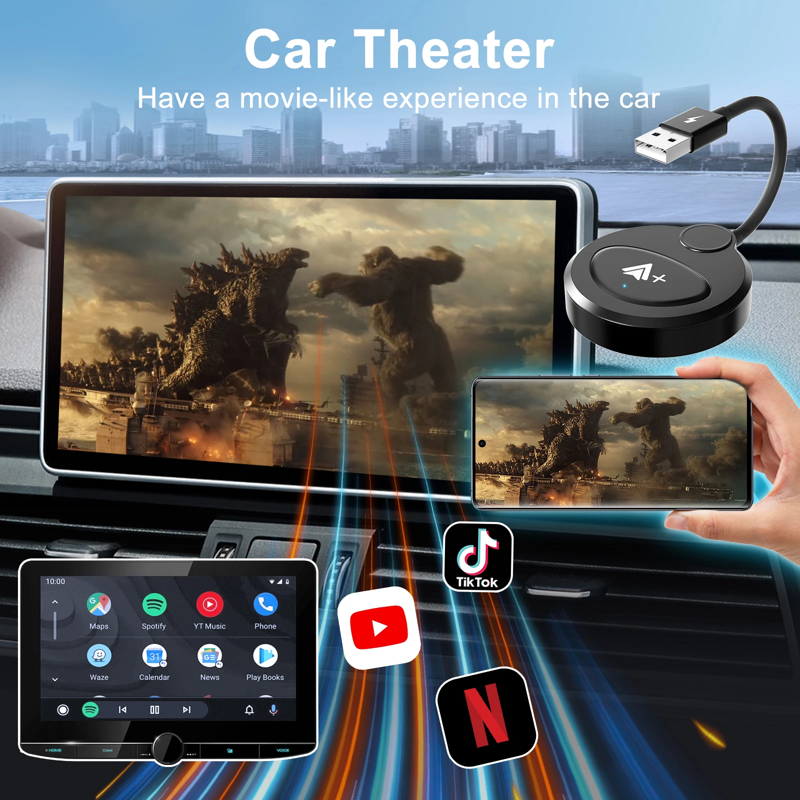 Adaptador Android Auto Inalámbrico – Conduce Sin Cables en tu Coche - imagen 3