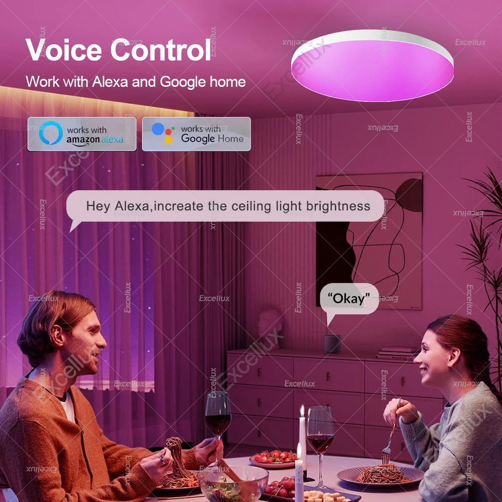 24W 40W Tuya Zigbee luz de techo RGBCW lámpara de techo Led Smart Life APP Control funciona con Alexa Google Home dormitorio decoración del hogar - imagen 2