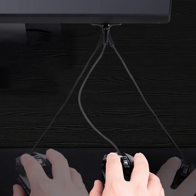 Gestión de cables de ratón para juegos, soporte de Cable de ratón, Clip de Cable de escritorio, organizador de cables Flexible, abrazadera de Cable de ratón - imagen 3