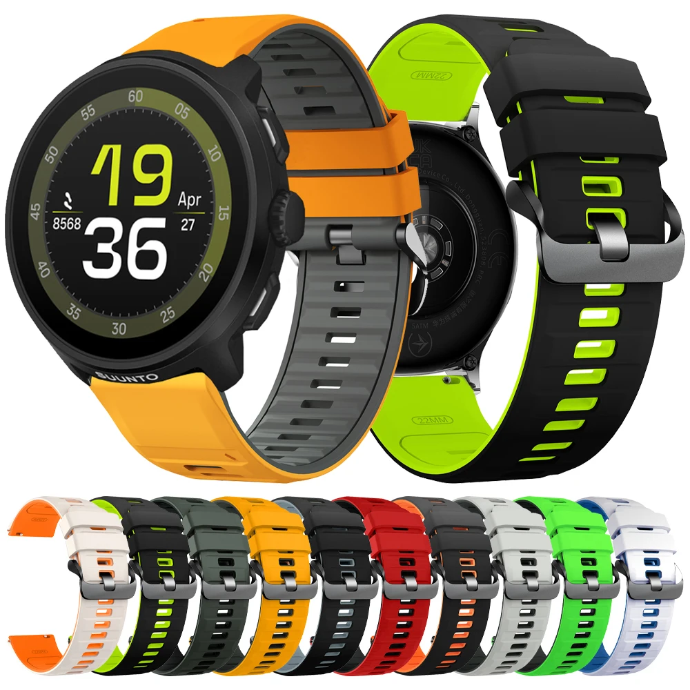 Para SUUNTO RACE Run/S 5 9 PEAK PRO bandas para SUUNTO Race 2/VERTICAL/Ocean pulsera deportiva de repuesto correa de reloj de silicona de 22mm