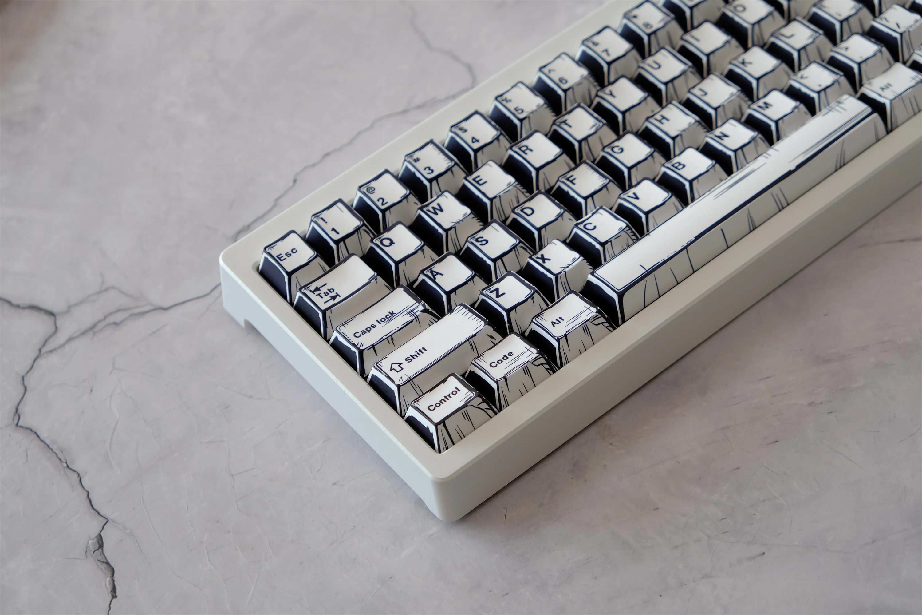 Sketch Comics Keycaps 150 teclas Material PBT perfil CHERRY DYE-SUB para CHERRY MX Switch Wooting Teclado mecánico Keycap - imagen 5