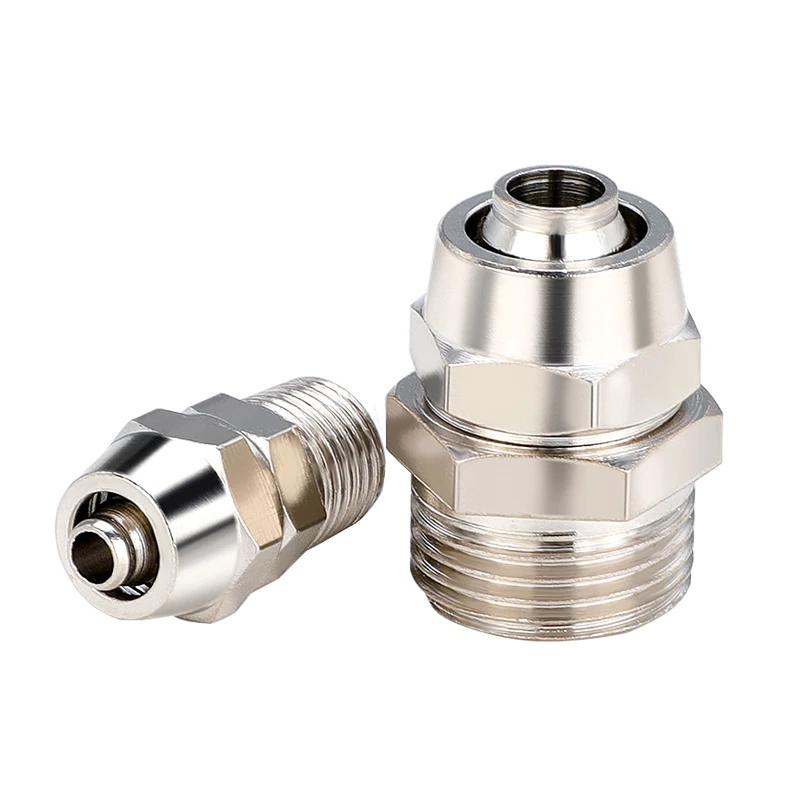 Accesorios de aire neumáticos PC 4-M5 4 6 8 10 12 14 16mm rosca 1/8 3/8 1/2 1/4 BSP conector rápido para conectores de manguera de tubo