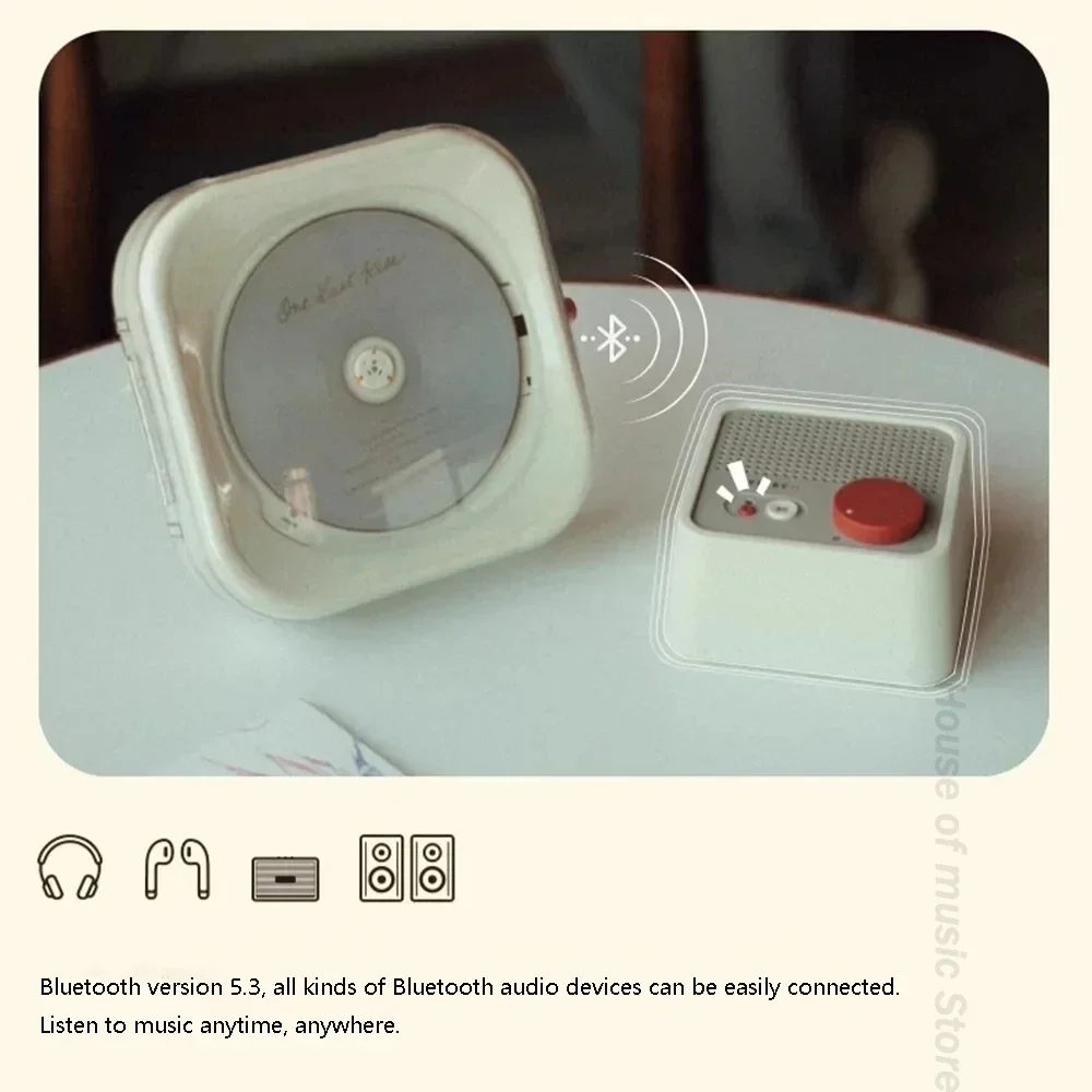 Reproductor de CD portátil R400 HIFI, Album Walkman con Bluetooth 5,3, de alta calidad, con batería integrada de alta capacidad de 2000mAh - imagen 5