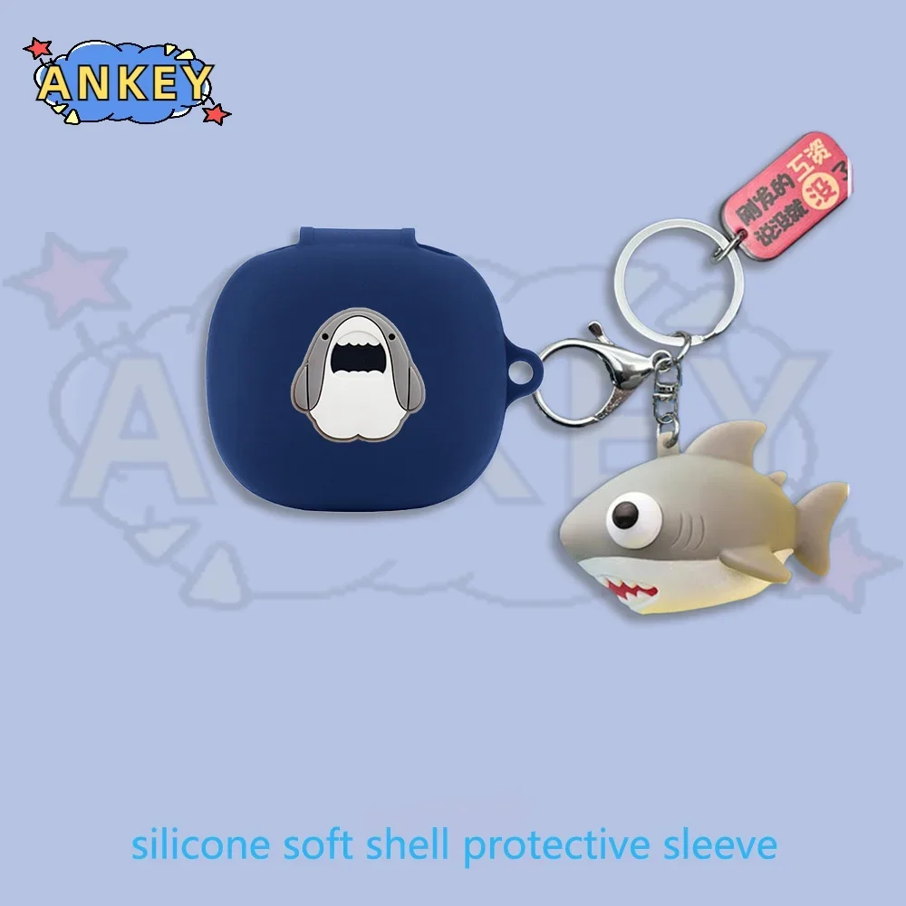 Anker-funda de silicona para auriculares Soundcore C30i P40i, protector suave con diseño de tiburón y dibujos animados - imagen 5