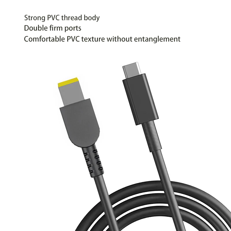 Cargador de ordenador portátil de 20V, 6,75a, 135W, para Lenovo Legion Y9000P Y9000K Y7000P, adaptador de corriente tipo C a USB, Cable de carga de punta cuadrada delgada - imagen 5