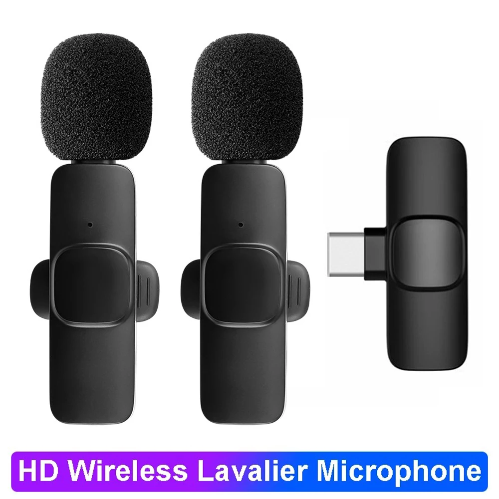 Micrófono Lavalier micrófono inalámbrico con cancelación de ruido grabación de Audio y vídeo Mini micrófono para iPhone Android juego de transmisión en vivo
