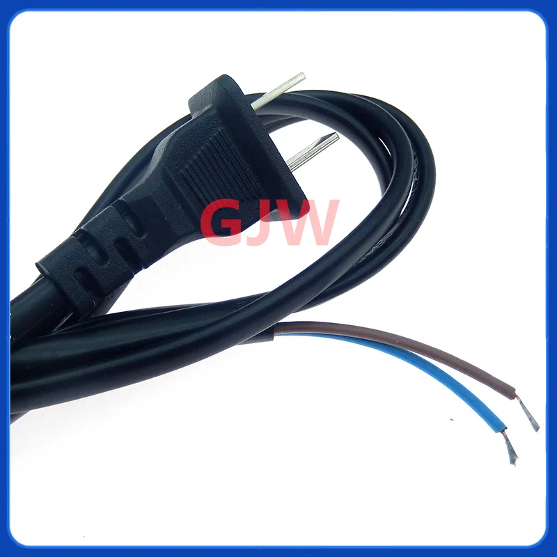 1 Uds América 2 clavijas EE. UU. Cable de extensión pelado 2 pines Cable de alimentación eléctrica luz LED Cable de alimentación de CA negro 1,5 M