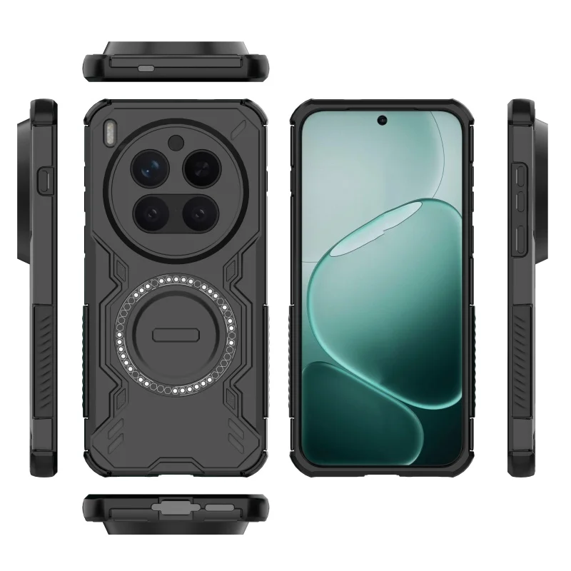 Para Vivo X300 Pro funda Vivo X300 Capas teléfono parachoques armadura trasera a prueba de golpes adsorción carga inalámbrica Fundas Vivo X300 Pro - imagen 5