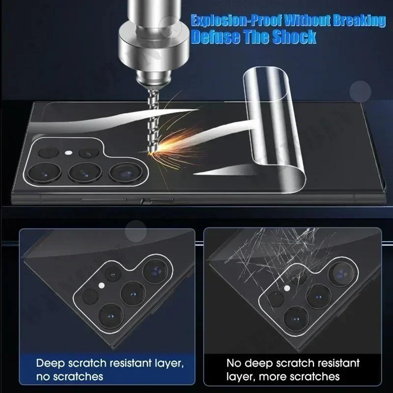 5 uds película de hidrogel para Samsung S25 S24 S23 S22 Ultra Plus Note 20 Protector de pantalla para Samsung A56 A55 A36 A35 A16 A15 película trasera - imagen 4