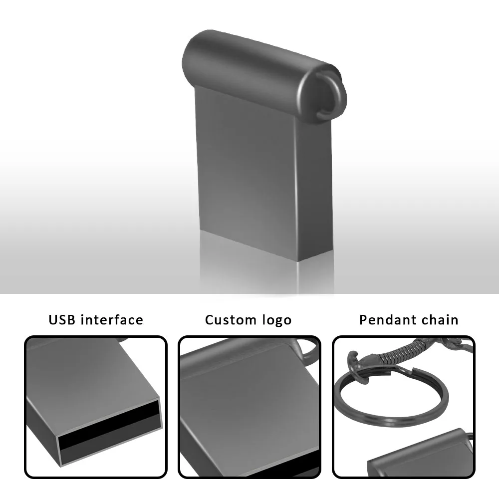 100 Uds Mini unidad Flash USB 64GB 32GB memoria Pen drive 16GB Cle USB 2,0 Stick 8GB 4GB dispositivos de almacenamiento USB logotipo personalizado gratis - imagen 5