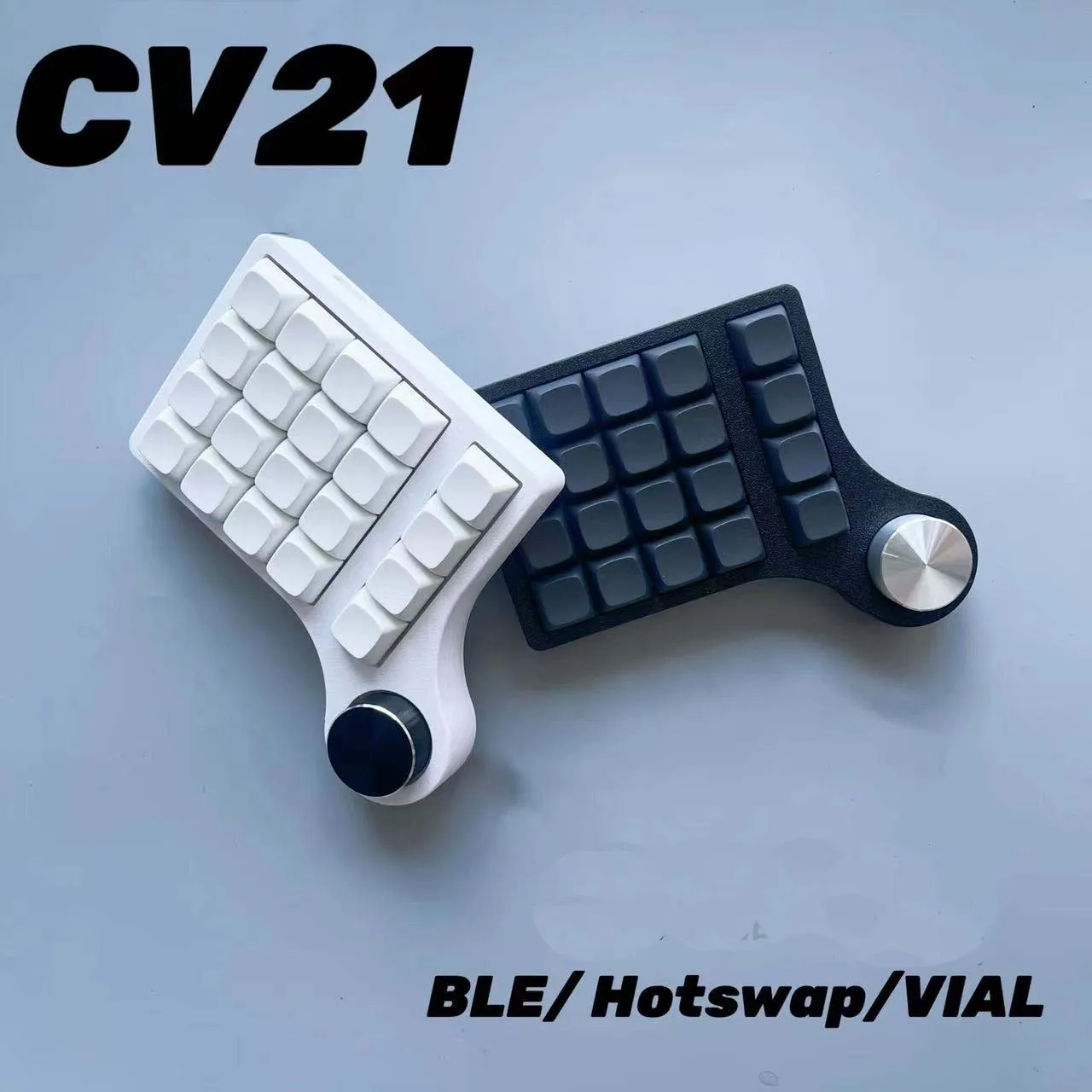 Hotswap BLE 2,4G 3 modos 21 teclas perilla Mini función suplementaria Teclado mecánico para juegos QMK VIAL totalmente programable - imagen 5