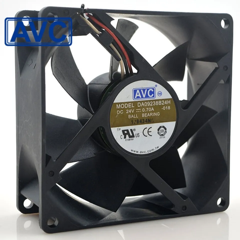 Ventilador de refrigeración cuadrado, 1 piezas, DA09238B24H -018 9238 92mm 24V DC 0.7A, servidor de ordenador, inversor, 3 cables para AVC