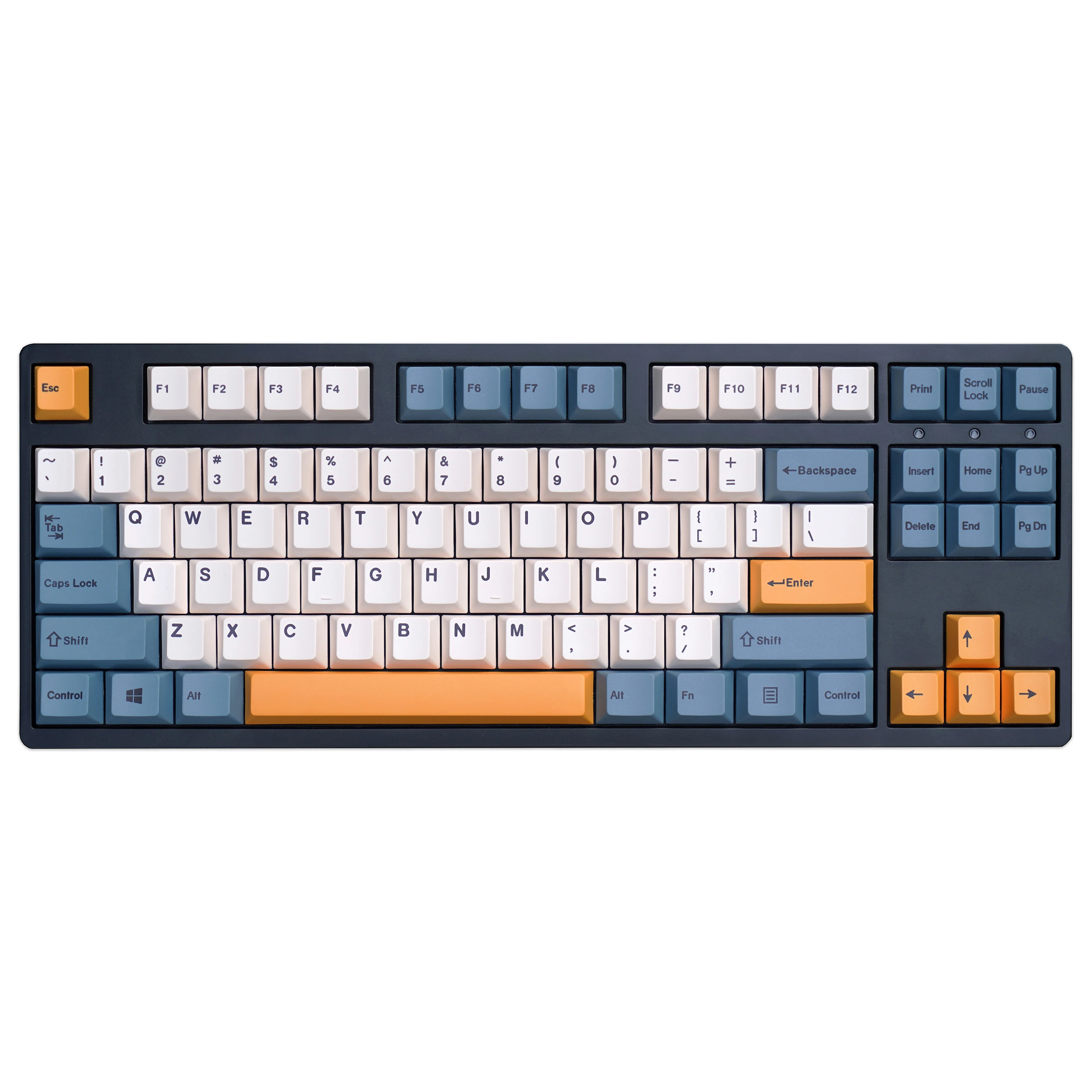 Juego de 145 teclas de noche estrellada, teclas coreanas subcama de tinte PBT, perfil de cereza, teclas amarillas albaricoque para teclado de interruptor MX