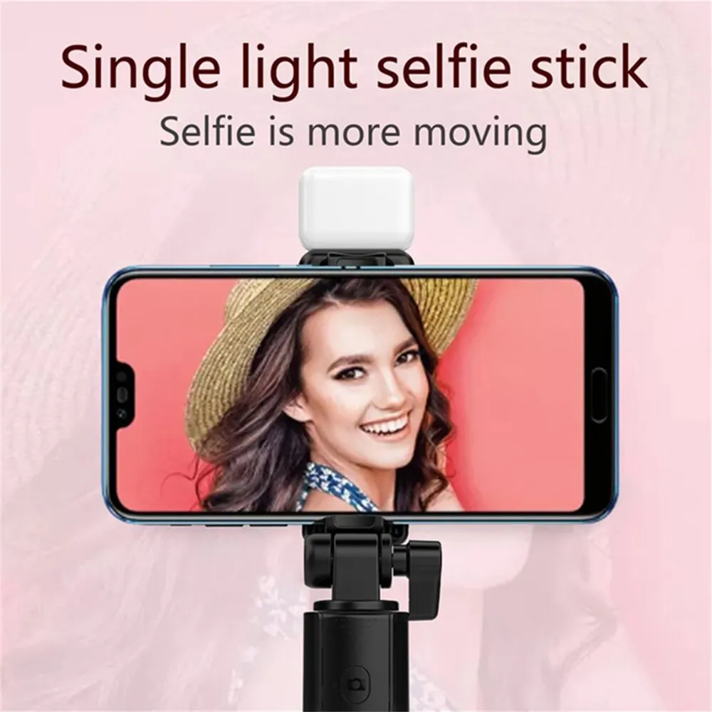 Palo de Selfie inalámbrico Bluetooth R1, trípode portátil plegable con obturador de luz de relleno, Control remoto para teléfono inteligente Android iPhone - imagen 2