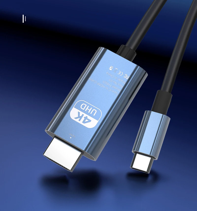 2M 4K @ 60Hz/30 @ Hz PVC tipo-c a HDMI 2,0 Cable adaptador iPhone teléfono PC portátil a HDTV MONITOR proyector TYPE-C a HDMI adaptador - imagen 4