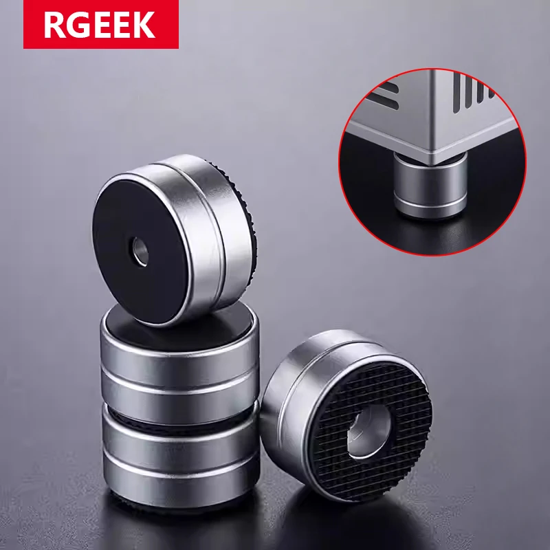 Soporte para altavoz de Audio HiFi de aleación de aluminio, almohadilla para pie, amortiguador antigolpes, pies de aislamiento para amplificador, preamplificador, DAC, funda de PC, 4 Uds.