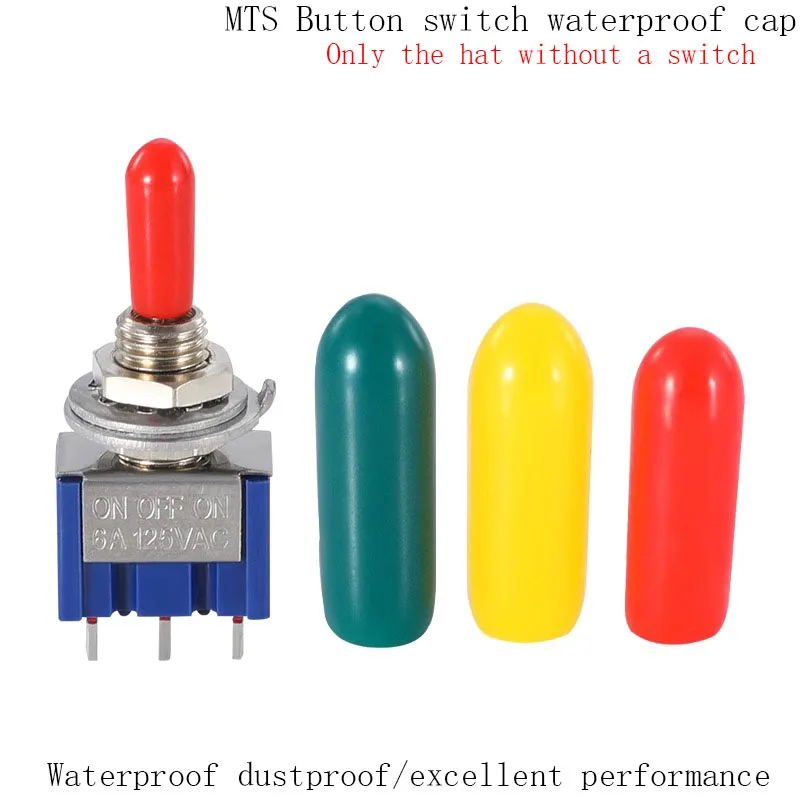 50 Uds. Cubierta de tapa de funda de goma formando para Mini interruptor de palanca de murciélago en miniatura MTS-102/103/202/203