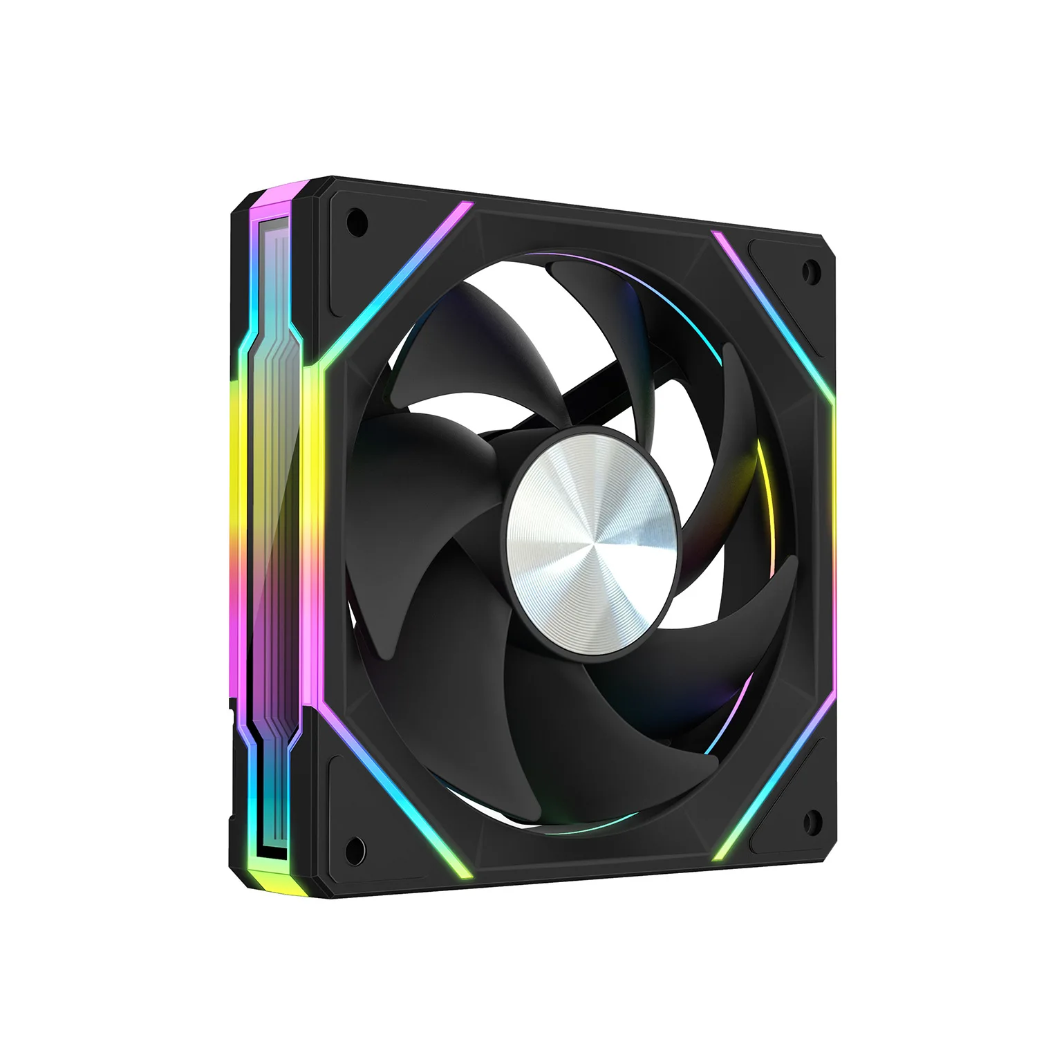 Ventilador con cubierta ICE Whale PRISM 5GT, 120mm, 5V, 3 pines, ARGB, efecto de luz de espejo cíclico, PWM, 1800RPM, ventilador de refrigeración, sincronización de iluminación de placa base - imagen 5