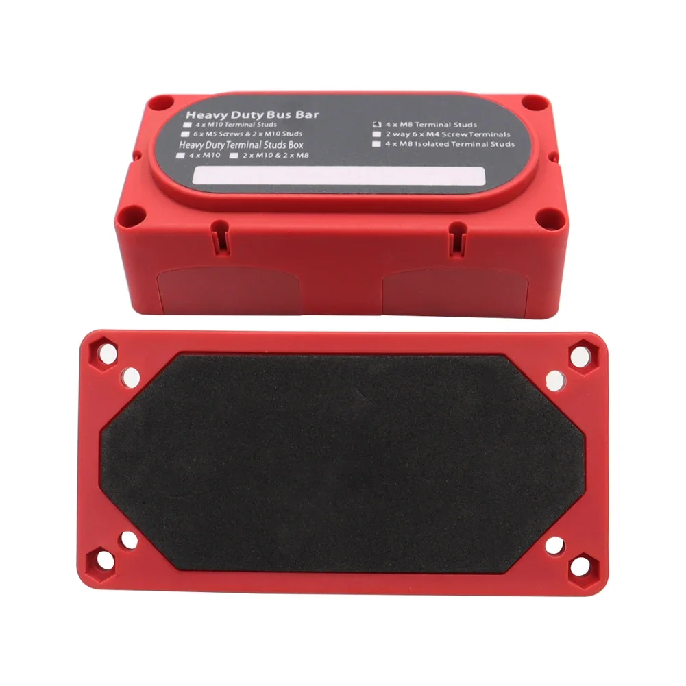 Tablero de caja de barra de Bus M8, caja organizadora de Cable de barra colectora de alta corriente de 4 vías, 48V, 300A, piezas de caja de potencia de amplificador de conexión máxima automática de barco - imagen 5