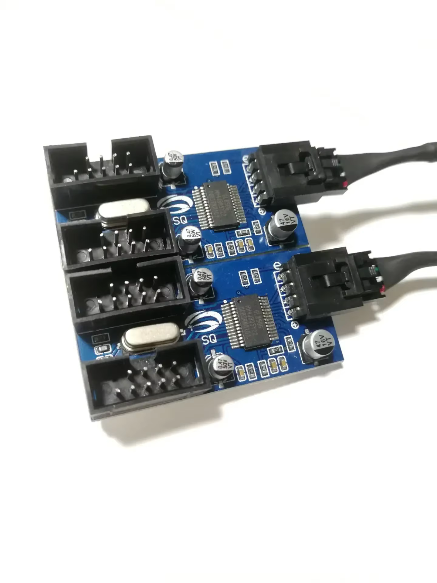 Extensor USB 2.0 de 9 pines: 1 a 4 cabezales, PCB interno para PC - imagen 4