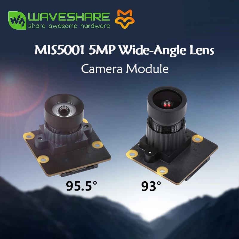 Módulo de cámara de lente gran angular MIS5001 de 5 MP, compatible con placas de la serie RV1106 Luckfox Pico de alta sensibilidad, baja corriente oscura