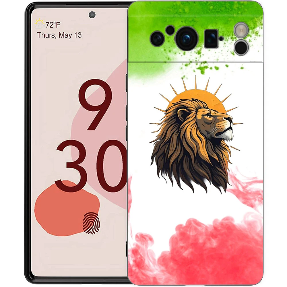 Para Google Pixel 10 Pro funda de teléfono Pixel 9 Pro XL TPU funda Pixel 8 Pro 9A 8A 7A 7 6A 6 Pro cubierta suave mapa arte bandera de Irán - imagen 5