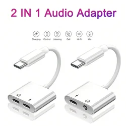 Adaptador USB-C a jack 3,5 mm con carga PD para Samsung