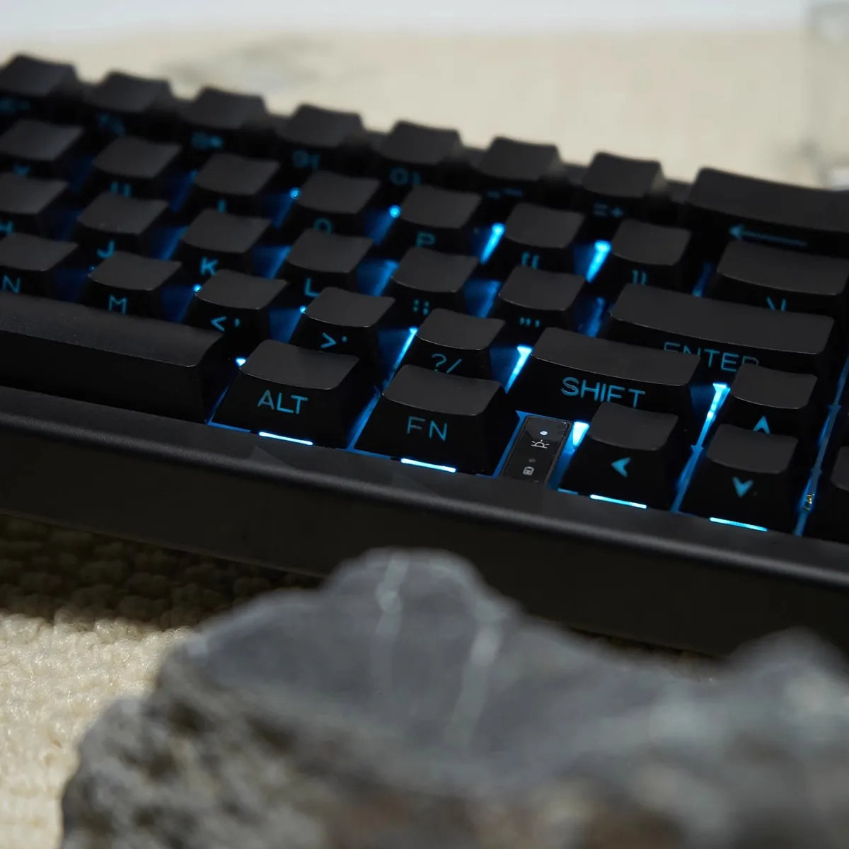 Teclas minimalistas negras de 131 teclas, perfil de cereza PBT, teclas de doble disparo, brillo lateral a través de impresión para Kit de teclado mecánico MX - imagen 5