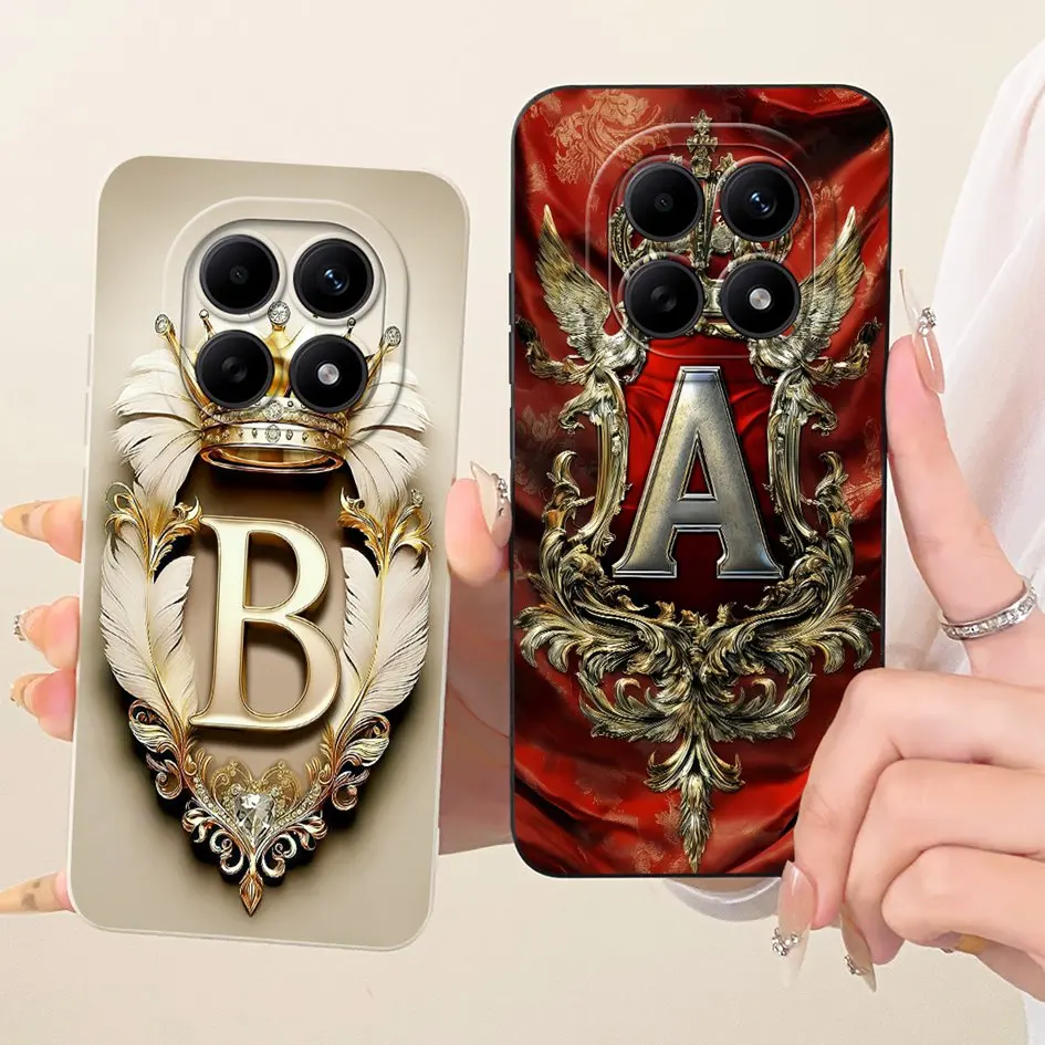 Para Xiaomi Redmi Note 15 5G funda Retro corona letras suave silicona lente cubierta protectora para Redmi Note 15 Pro + Plus 2025 parachoques