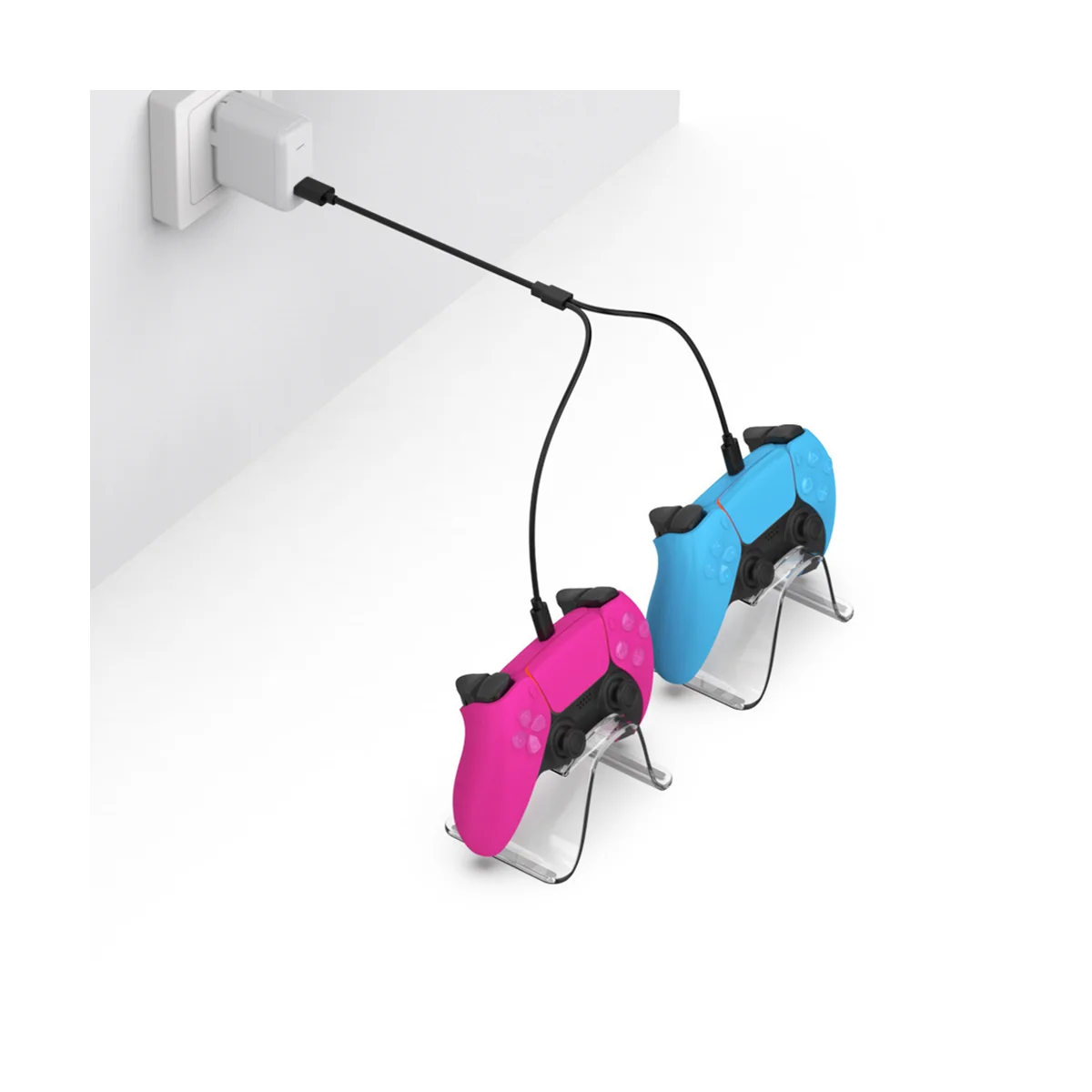 Cable de carga USB 2 en 1 para PS VR2 PS5, Cable de carga de interfaz tipo C, Cable duradero, accesorios de juego portátiles - imagen 4