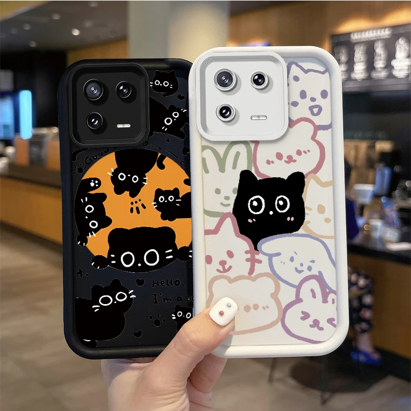 Funda de teléfono de gato negro para XIAOMI Mi 14, 13, 12, 11T Pro, 13, 12, 11 Lite, Poco F6, F5, X5, X3 Pro, NFC, nueva funda de teléfono a prueba de golpes - imagen 3