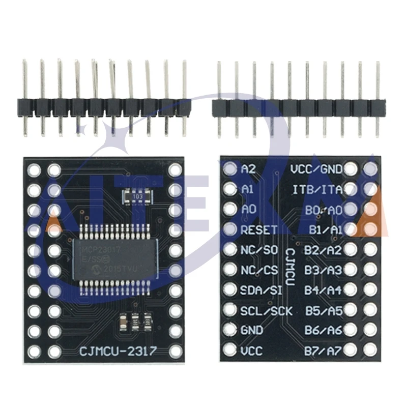Interfaz I2C negra MCP23017, módulo de extensión de E/S de 16 bits, placa Pin, convertidor IIC a GIPO, fuente de alimentación de unidad 25mA1 para Arduino