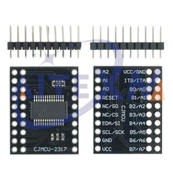 Interfaz I2C negra MCP23017, módulo de extensión de E/S de 16 bits, placa Pin, convertidor IIC a GIPO, fuente de alimentación de unidad 25mA1 para Arduino