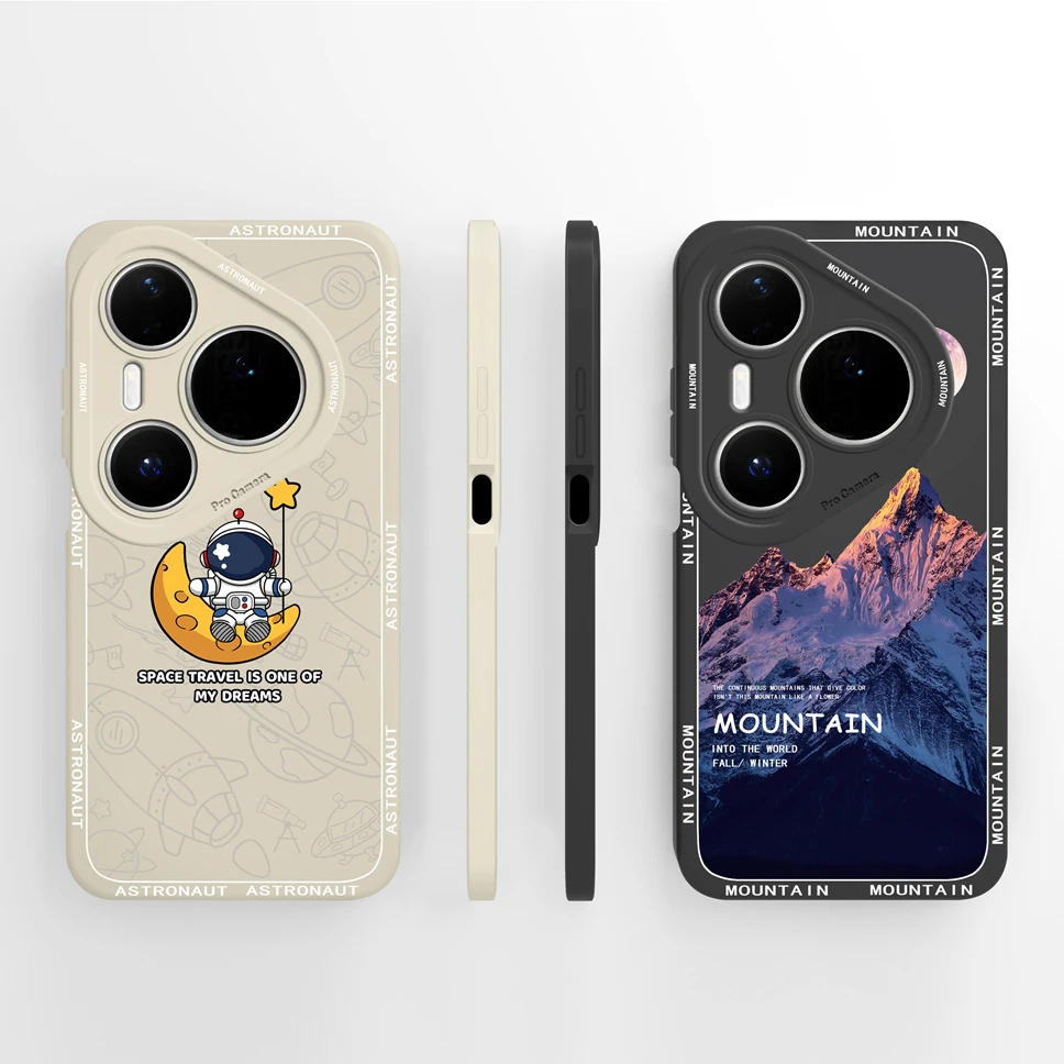 Para Huawei Pura 80 Pro Plus Ultra 5G funda encantadora astronauta suave silicona líquida cubierta suave para Huawei Pura 80Pro + carcasa de parachoques