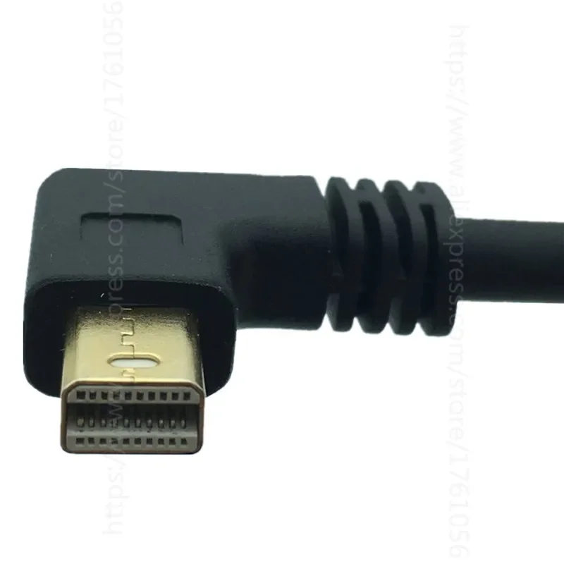 Mini DisplayPort DP macho a hembra en ángulo recto de 90 grados con cable de extensión de montaje en panel de tornillo para iMac y pantalla LED de cine - imagen 3