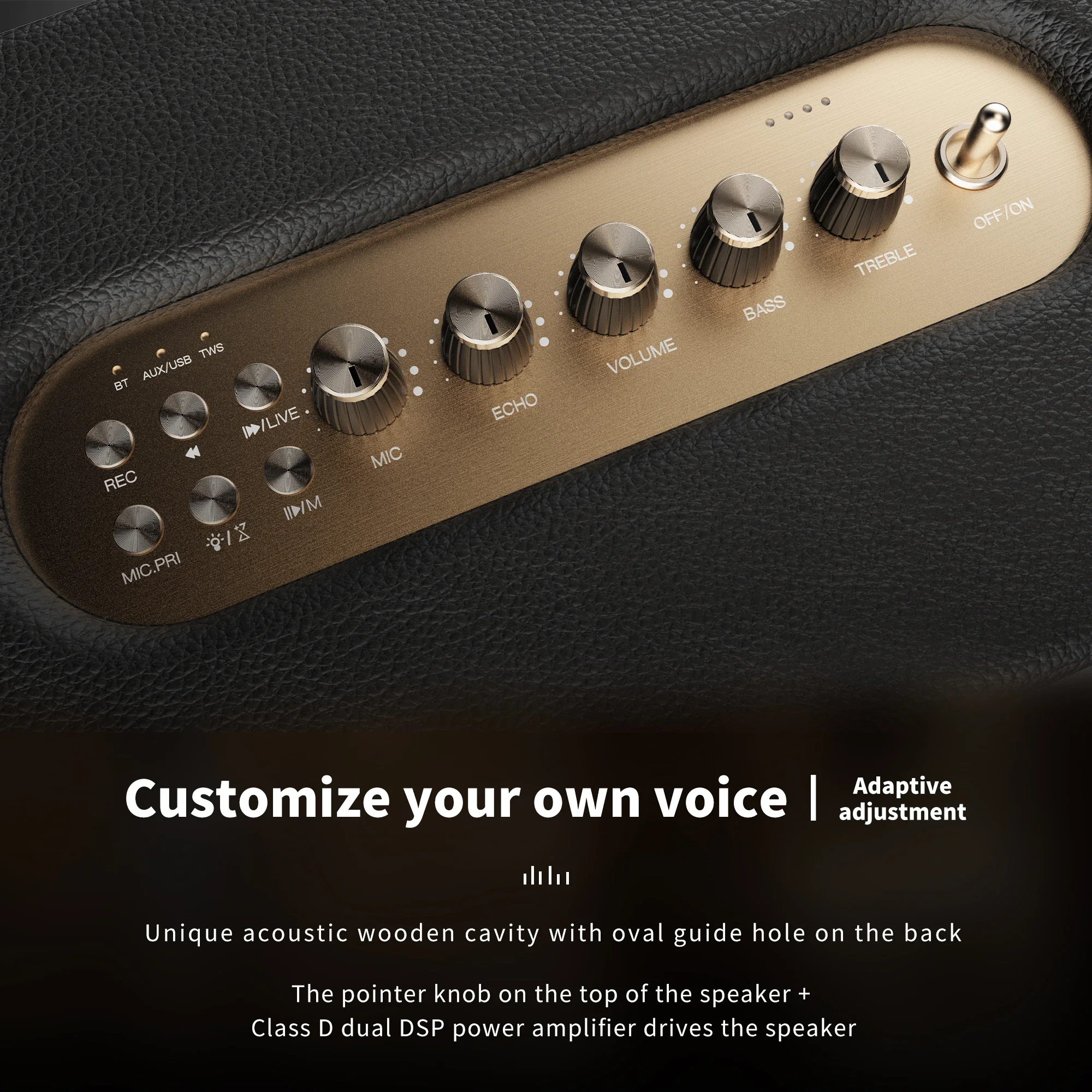 XDobo Mirage 130W Altavoz Bluetooth de alta potencia cine en casa Karaoke estéreo inalámbrico Retro Subwoofer Audio TWS portátil con micrófono - imagen 5