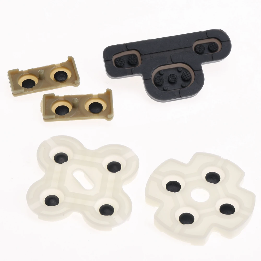 Juego de 10 teclados de botón adhesivo conductor de silicona y goma para controlador de PS3, reemplazo de reparación interior - imagen 4