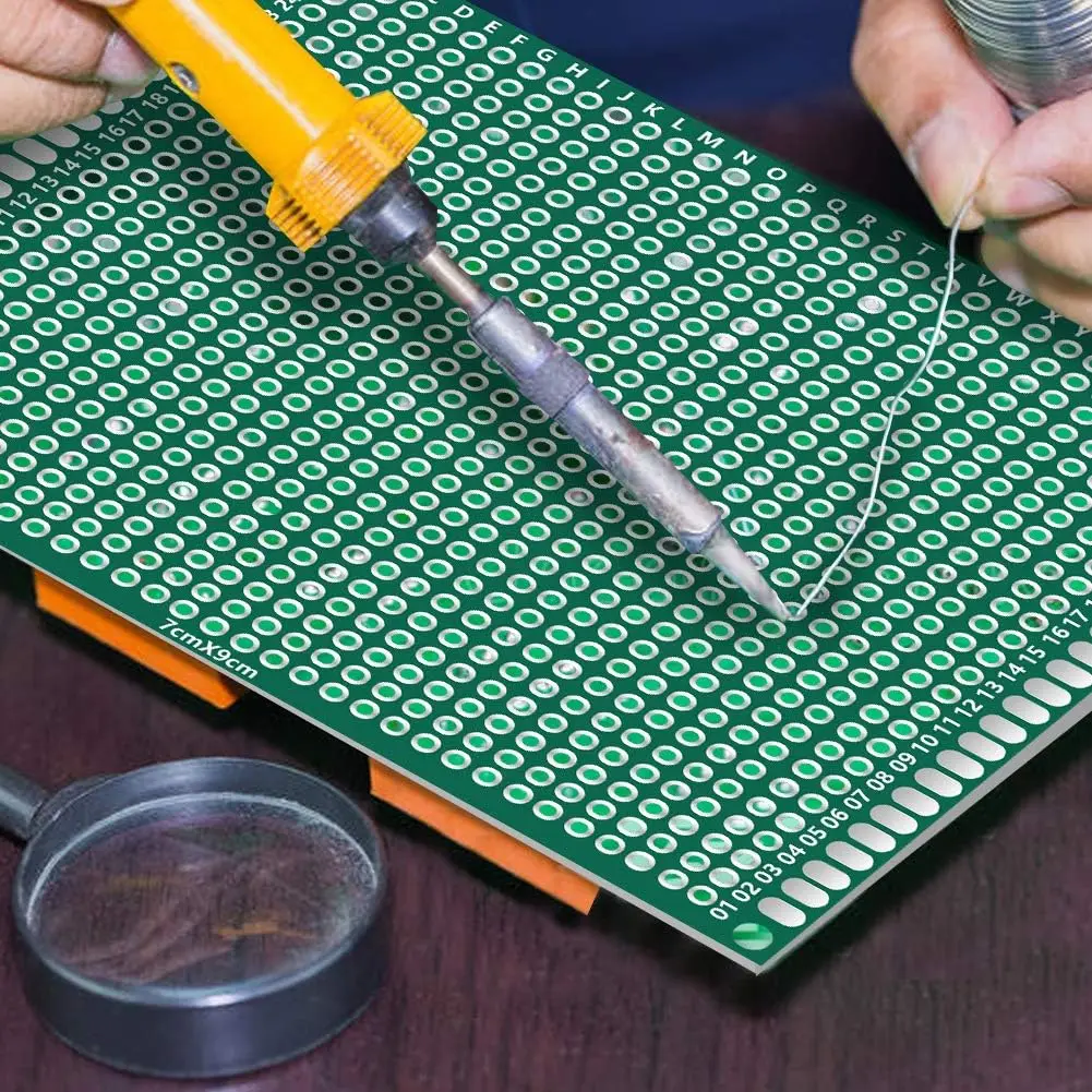 Kit de prototipo de placa PCB de doble cara, 32 Uds., 6 tamaños, placa de circuito impreso Universal para proyecto de soldadura DIY - imagen 5