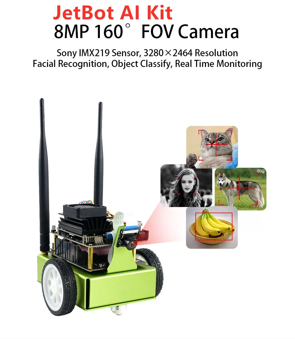 Waveshare JetBot AI Kit / JetRacer AI Kit Oficial Partner AI Robot Inteligente Basado en Jetson Nano - imagen 2