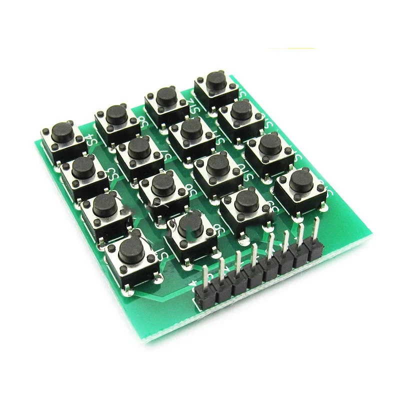 1 Uds 8pin 4*4 4x4 Matrix 16 teclado módulo de placa de pruebas 16 botones Mcu para arduino Diy Starter Kit - imagen 3