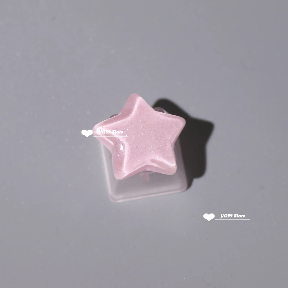 Teclas para teclado mecánico hechas a mano, personalizadas con flores, transparentes, bonitos juegos de botones retroiluminados, DIY - imagen 2