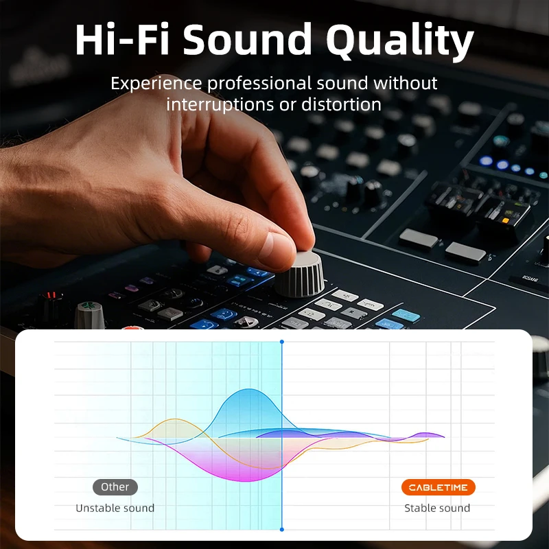CABLETIME Jack 3,5 mm a 6,35 mm Micrófono Enchufe de audio para amplificador Altavoz Cable auxiliar Conector de 3,5 mm Aux a 6,35 mm Adaptador eléctrico - imagen 3