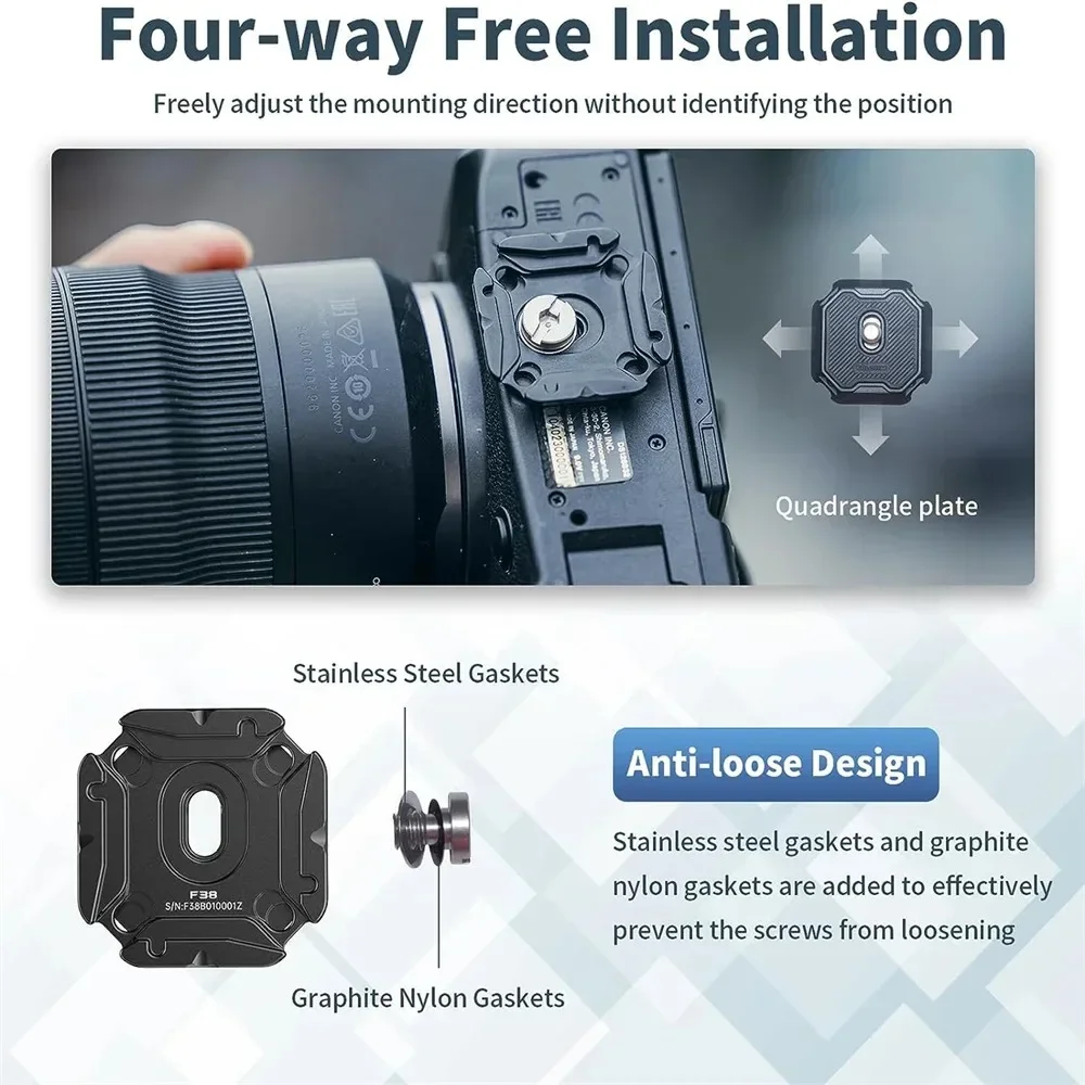 FALCAM F38 Pro Kit de placa de liberación rápida multiagujero Base Compatible con Arca Swiss para cámara DSLR trípode cardán solución de interruptor rápido