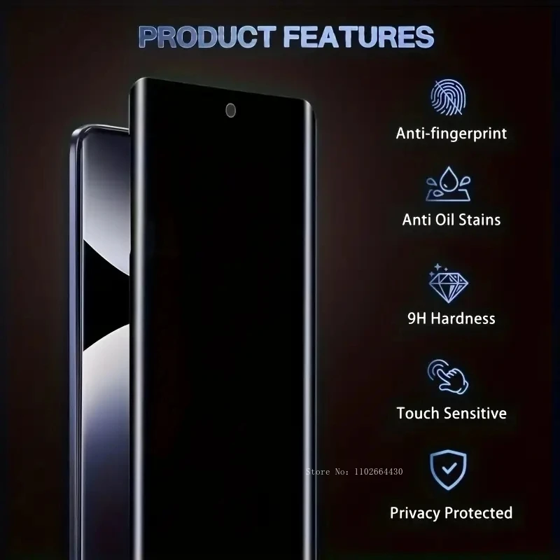 2 uds Anti Peep privacidad vidrio templado para Xiaomi Redmi Note 14 Pro + 5G protectores de pantalla para Redmi Note 15 13 12 Pro Plus película - imagen 4