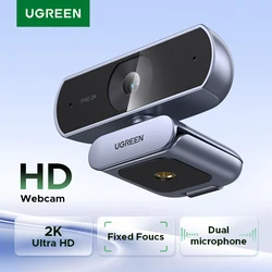 Cámara web UGREEN 2K con micrófono para streaming
