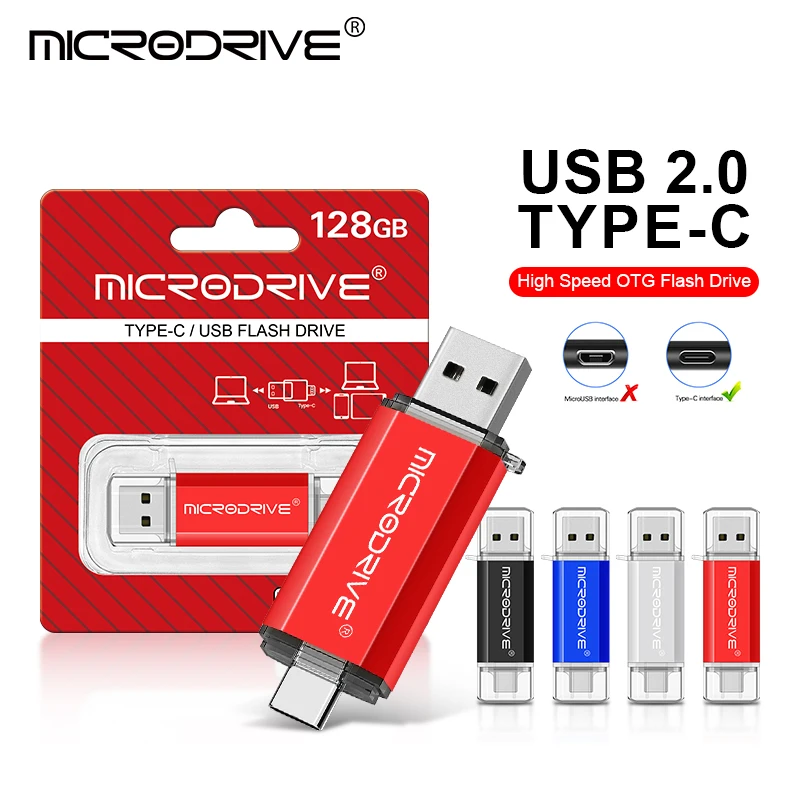 Unidad flash USB tipo C Micro OTG Pen Drive 4GB 8GB 16GB 128GB 100GB 64GB 32GB Pendrive USB de alta velocidad