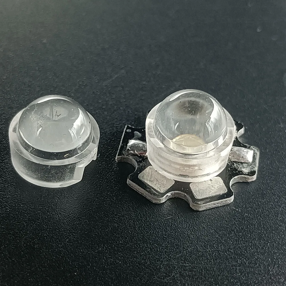 Mini lente LED de 13mm, 1W, 3W, 15, 30, 45, 60, 90, 100 grados para IR CCTV LED PCB, lente acrílica convexa con soporte, colimador reflector - imagen 4