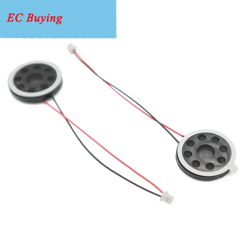 5 uds 13 15 16 17 18 20 23 25 26 MM 8 Ohm 1W altavoz redondo 8Ohm 1 vatio altavoz pequeño magnético interno de plástico con Cable - imagen 2