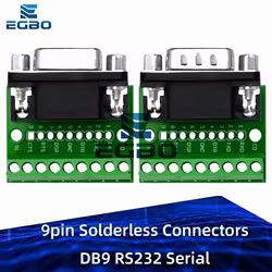 Conectores sin soldadura de 9 pines DB9 RS232 Serial a Terminal hembra macho adaptador conector placa de ruptura
